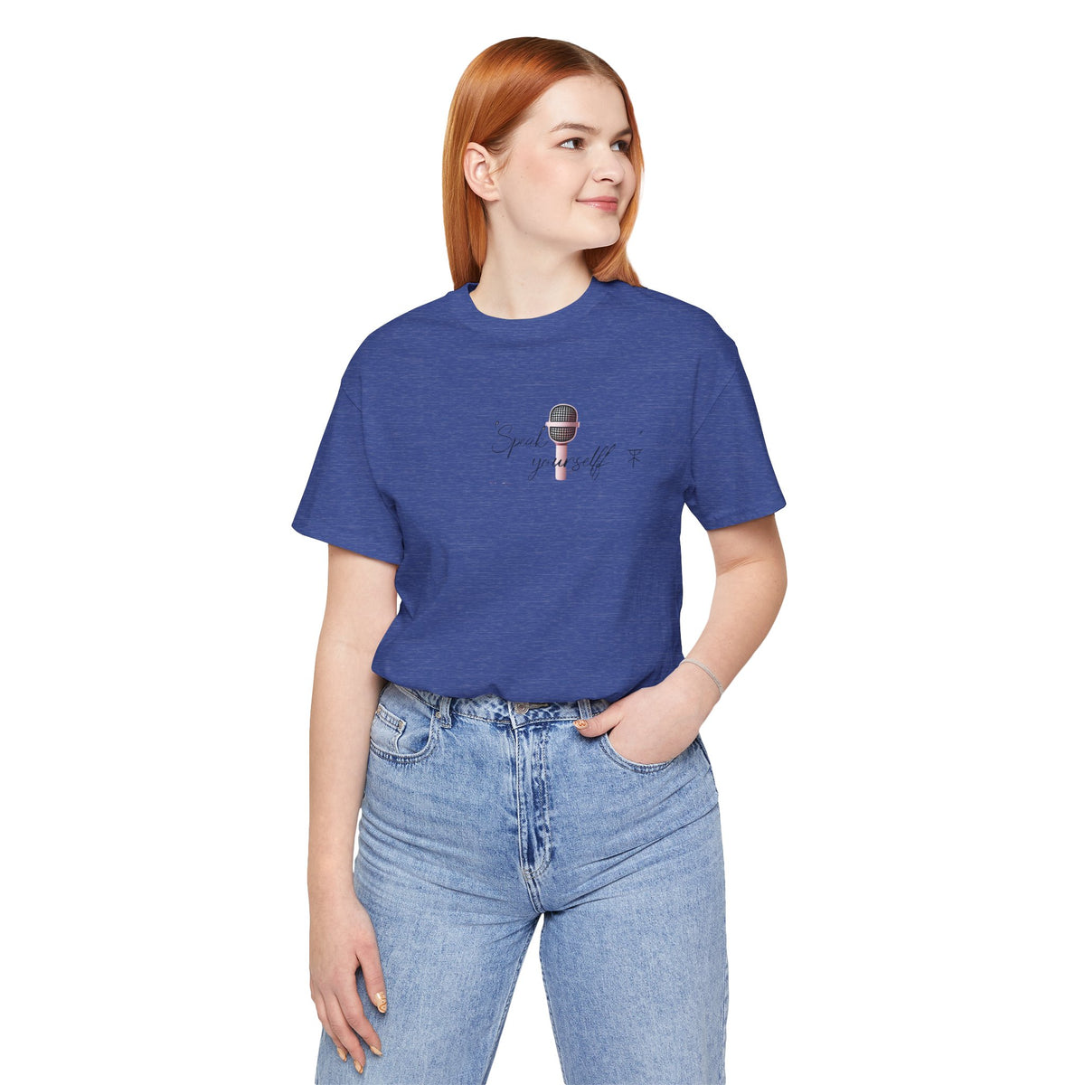 Microphone Graphic Tee — "Speak Your Truth" Short Sleeve T-Shirt