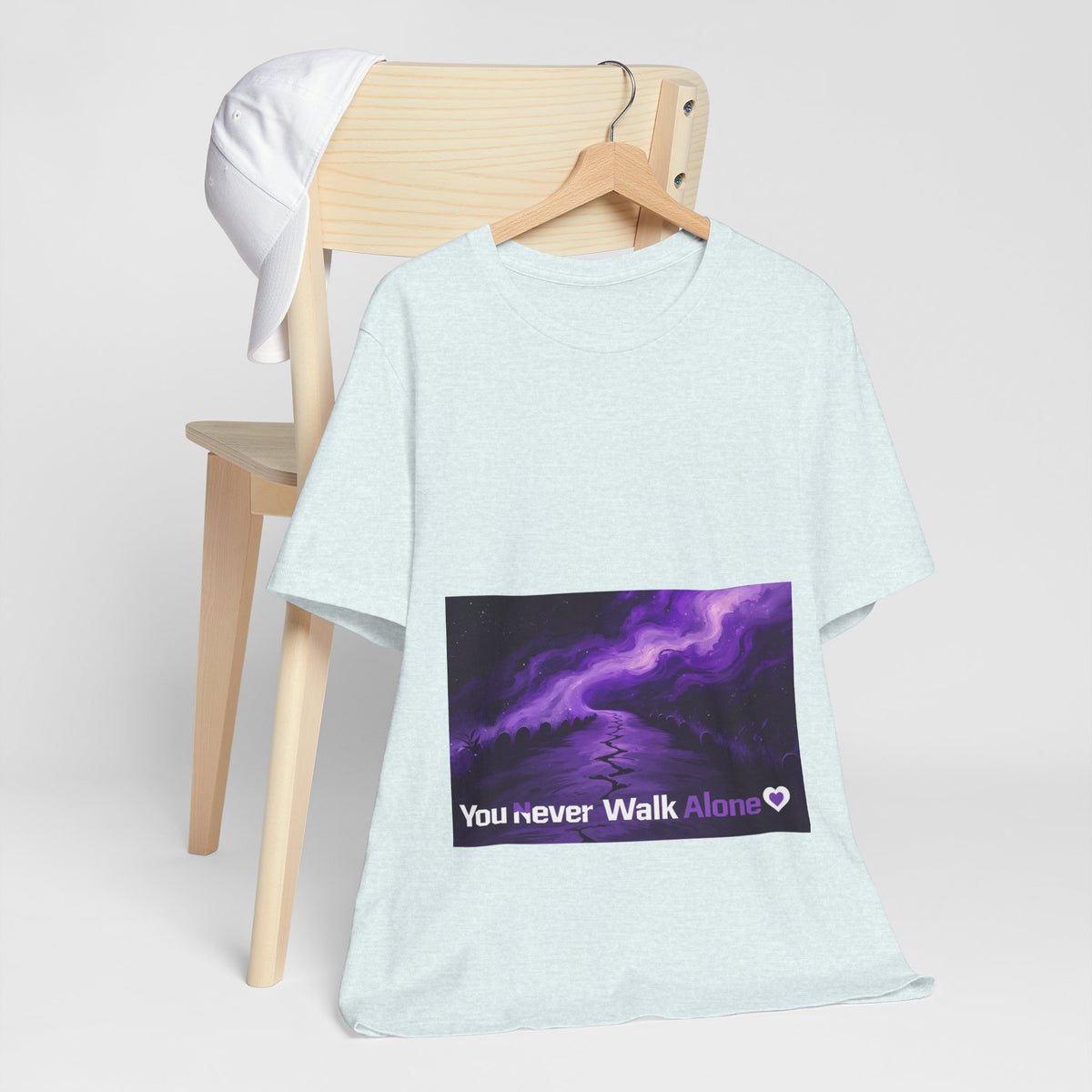 You Never Walk Alone Tee — Purple Nebula Graphic T-Shirt