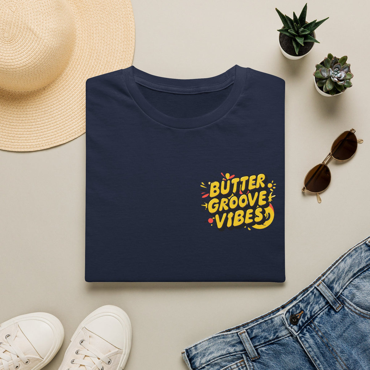 T-Shirt — "Butter Groove Vibes" Retro Graphic Tee