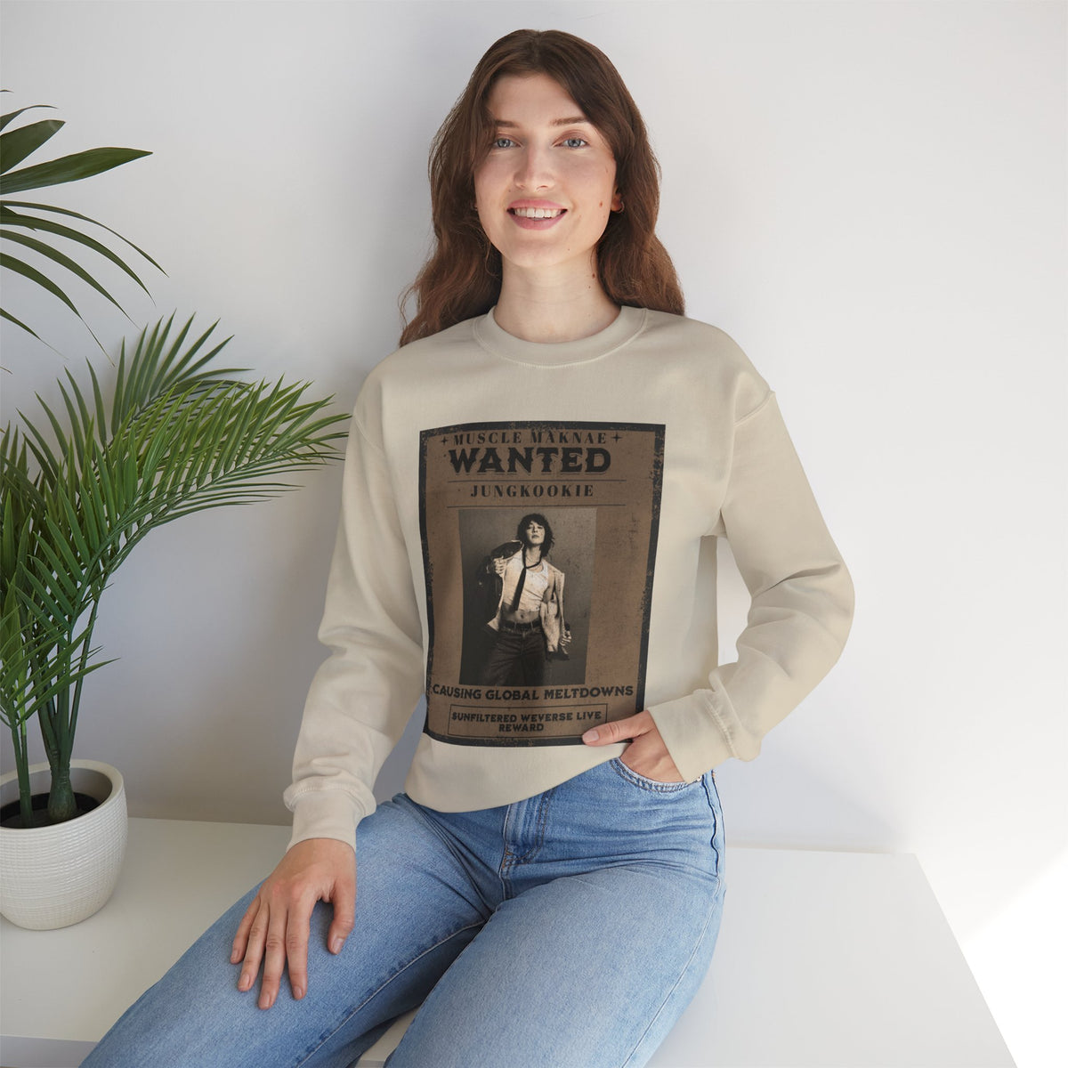 Wanted “Jungkook” Poster Crewneck Sweatshirt