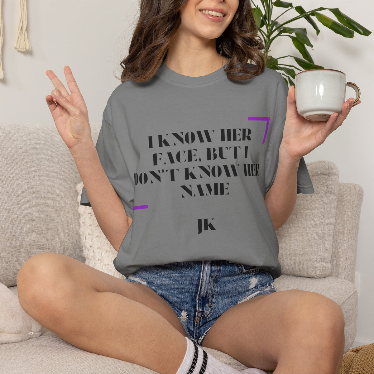 T-Shirt — “I Know Her Face, But I Don’t Know Her Name” Graphic Tee