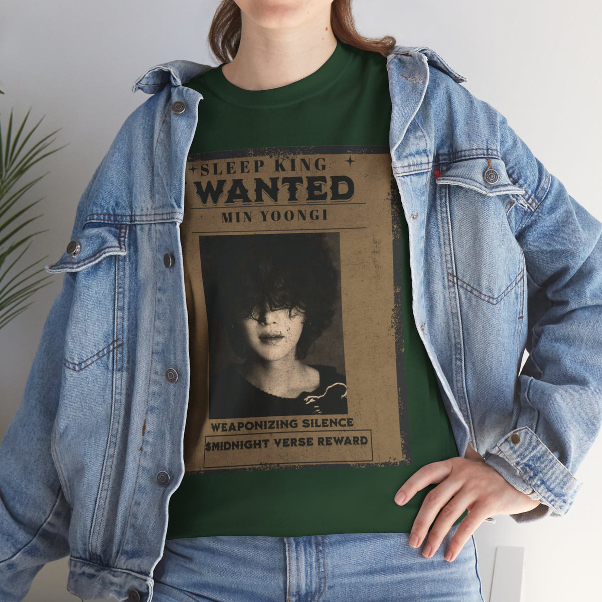 Suga Wanted Poster T-Shirt — "Sleep King Wanted" Vintage Horror Graphic Tee