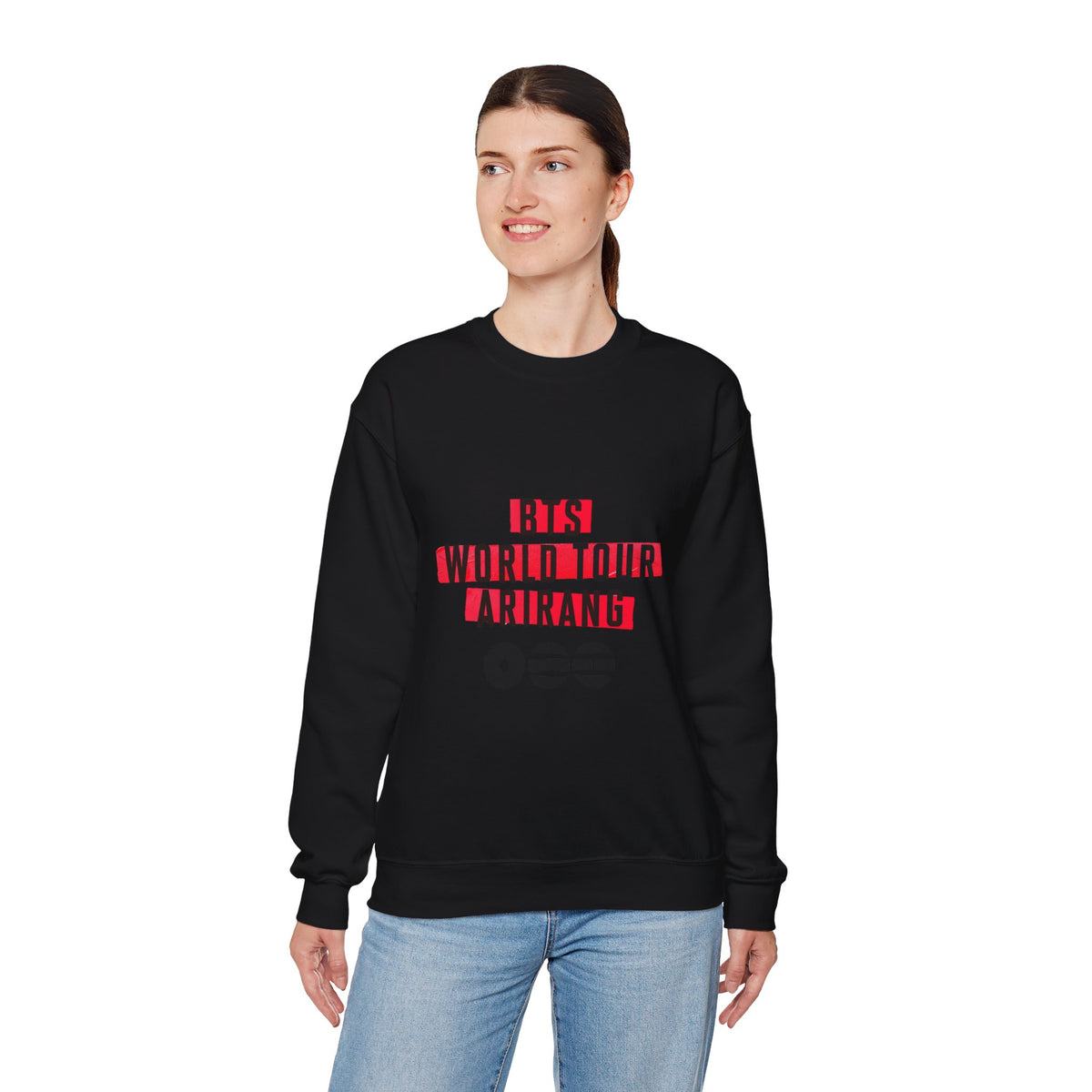 BTS ARMY Crewneck Sweatshirt — “BTS World Tour Arirang” Front & “Army Forever Bangtan Forever” Back