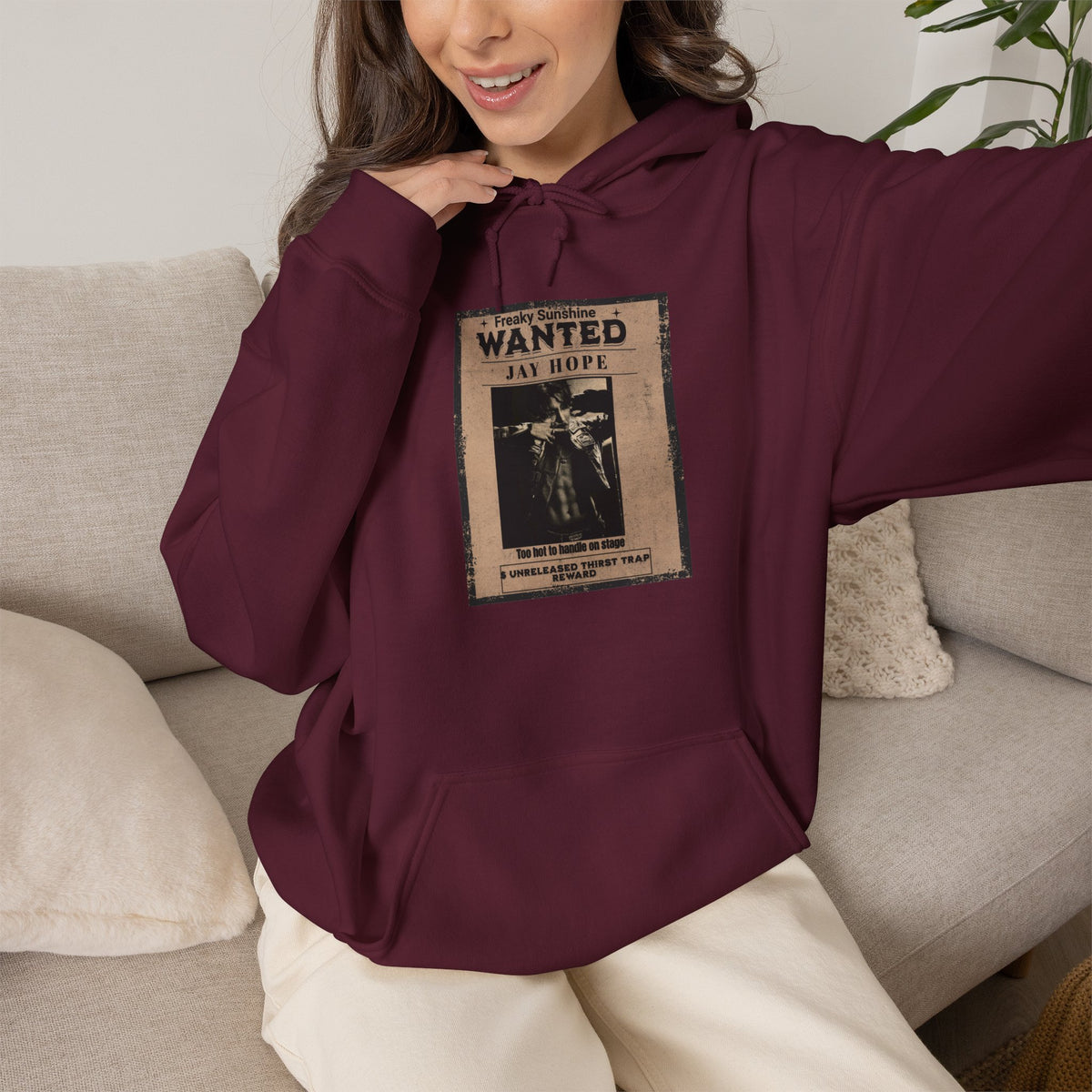 Wanted Poster Hoodie - Vintage 'WANTED: Jay Hope' Graphic Sweatshirt