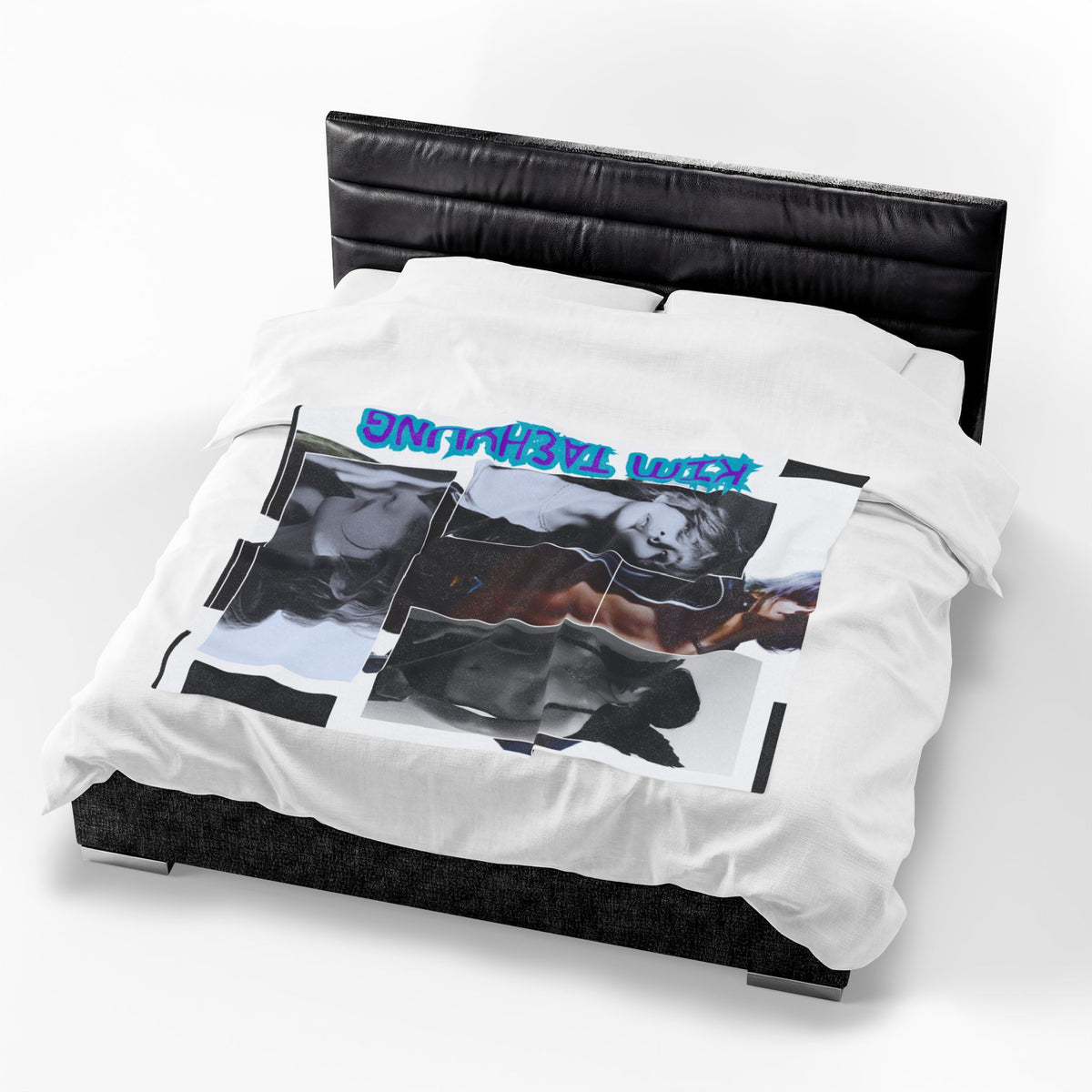 Velveteen Plush Blanket – KIM TAEHYUNG Photo Collage Soft Throw