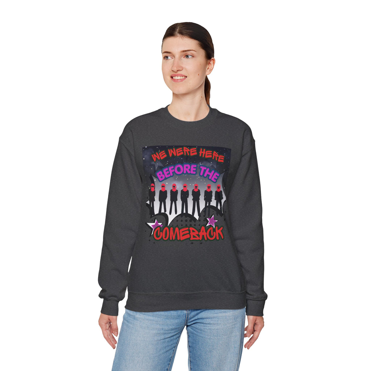 Crewneck Sweatshirt — BTS  the Comeback” Retro Pop Graphic