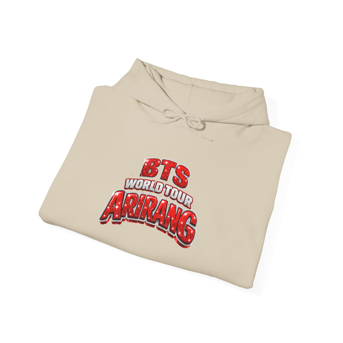 BTS Hoodie — "World Tour ARMY" Retro Red Graphic Pullover
