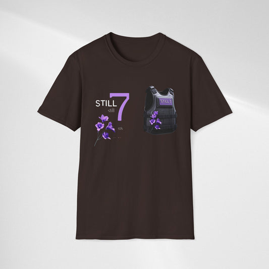 Still 7 BTS Graphic Tee — Purple Floral Armor Shirt
