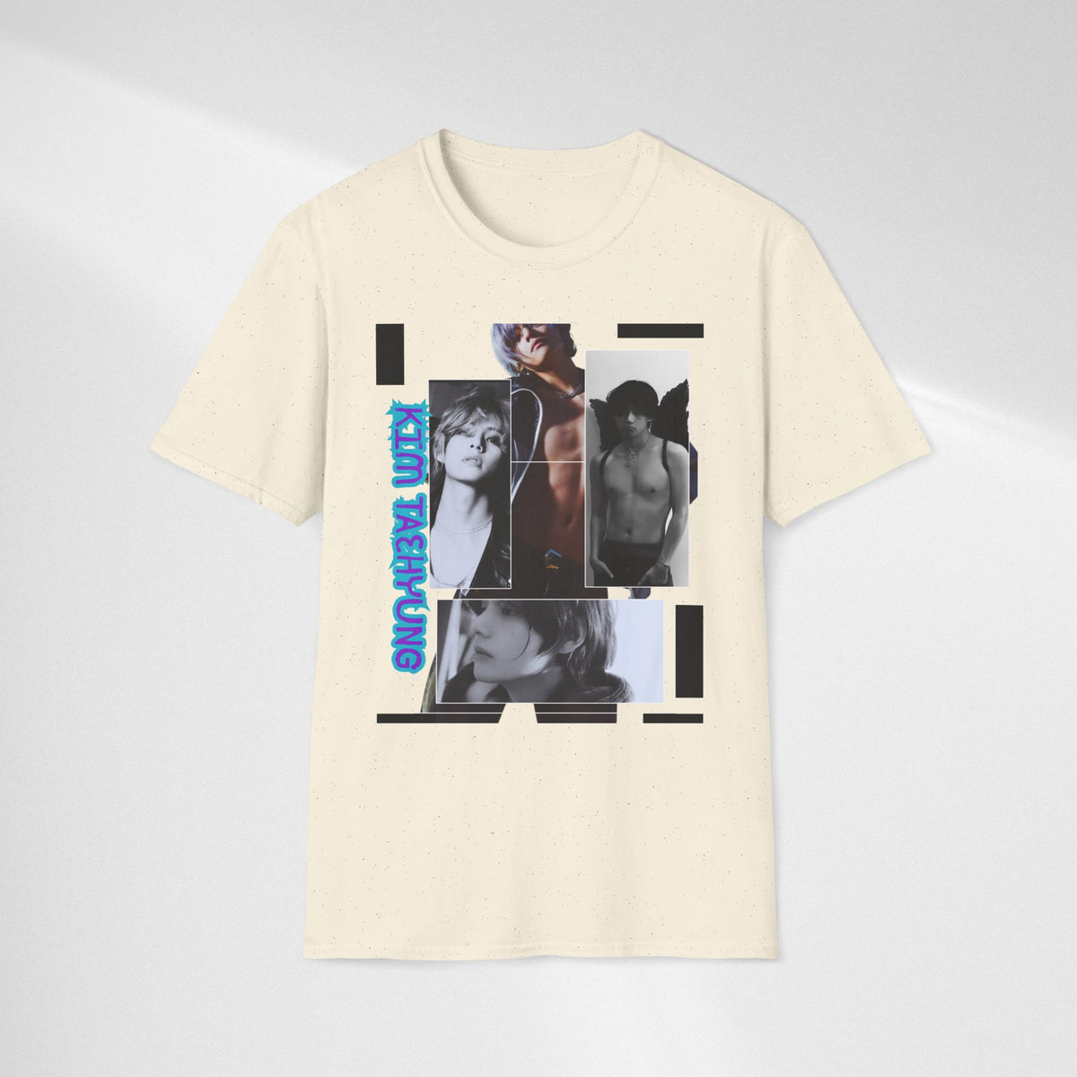 V Photo Collage Tee — Retro K-Pop Inspired Graphic T-Shirt