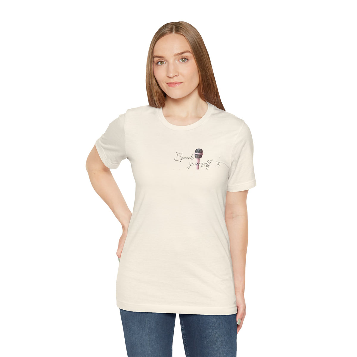 Microphone Graphic Tee — "Speak Your Truth" Short Sleeve T-Shirt