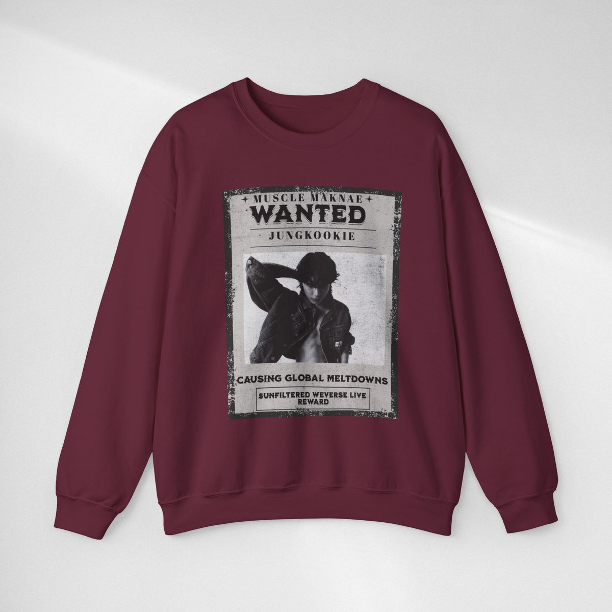 Wanted Poster Crewneck Sweatshirt — Vintage 'Wanted' Graphic Pullover