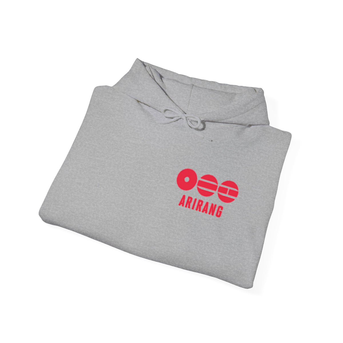 Arirang Logo Hoodie — Minimal BTS Inspired White Pullover