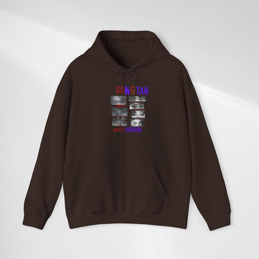 Bangtan Photocollage Hoodie — BTS Eyes Forever Fan Sweatshirt
