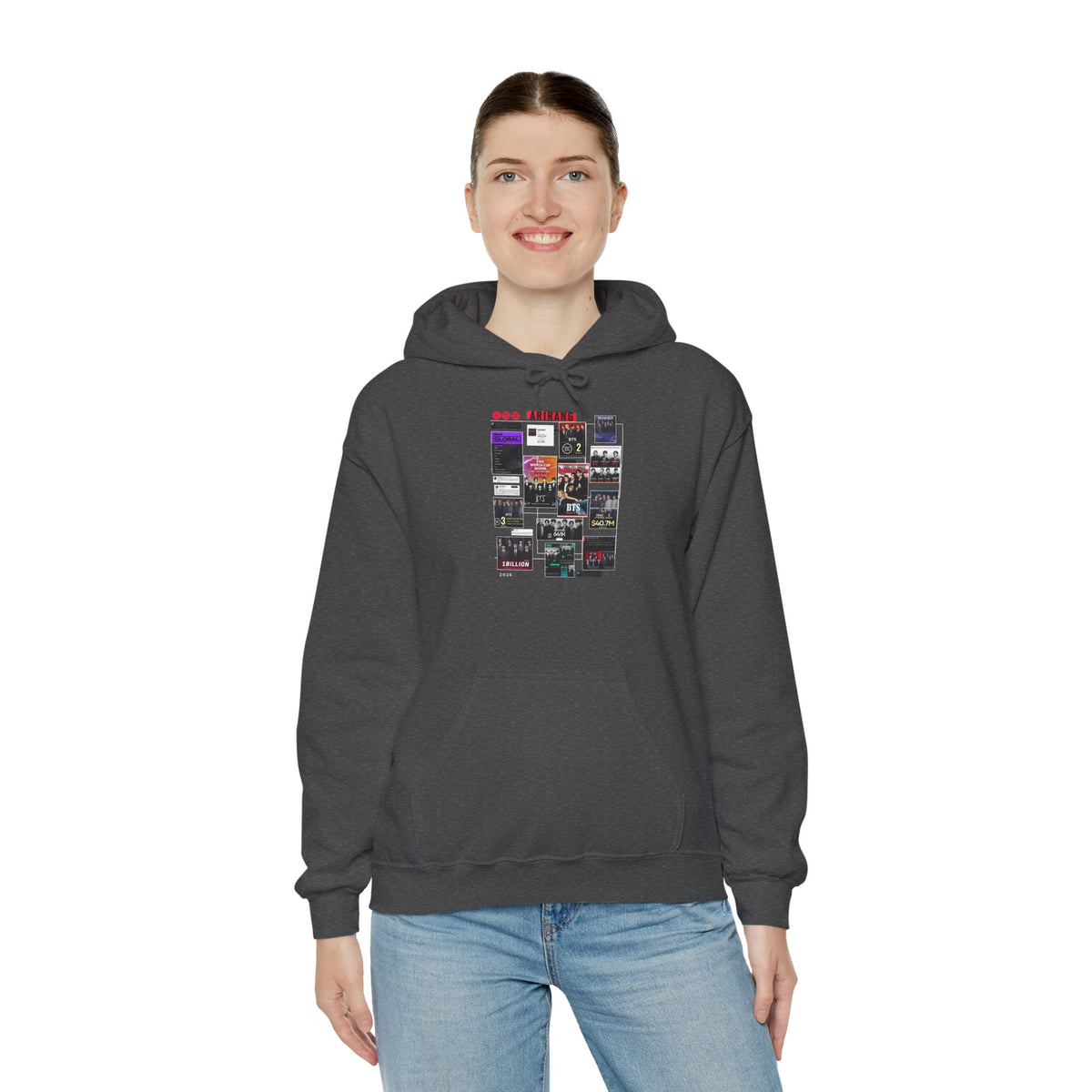 BTS Collage Hoodie — Retro Music Posters Graphic Sweatshirt