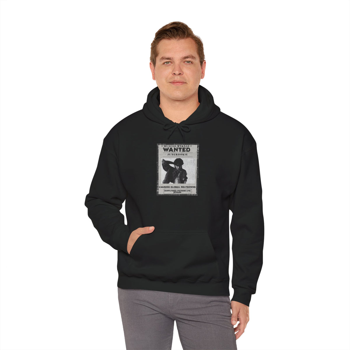 Hoodie - Vintage 'Wanted' Poster Graphic Pullover