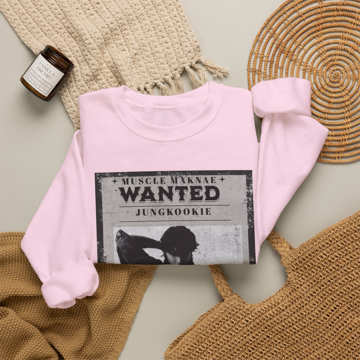 Wanted Poster Crewneck Sweatshirt — Vintage 'Wanted' Graphic Pullover
