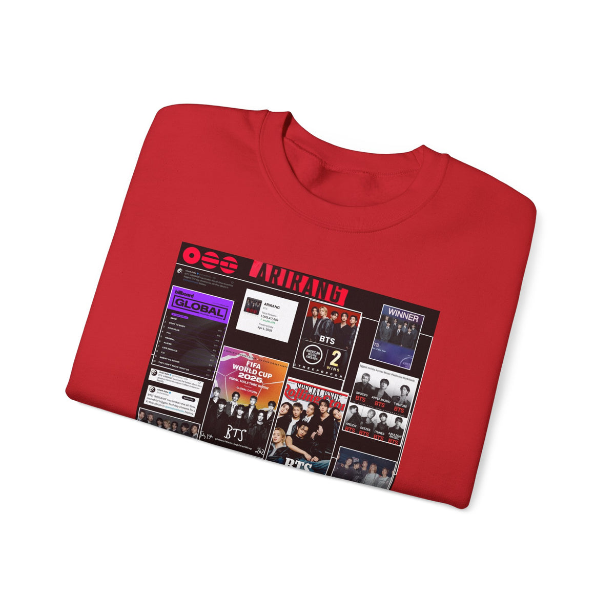 Collage Graphic Sweatshirt — BTS Moments Photo Montage Crewneck