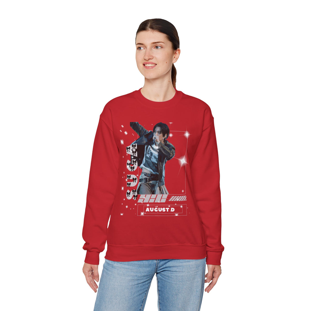 Graphic Crewneck Sweatshirt — "SUGA 93" Music Fan Design