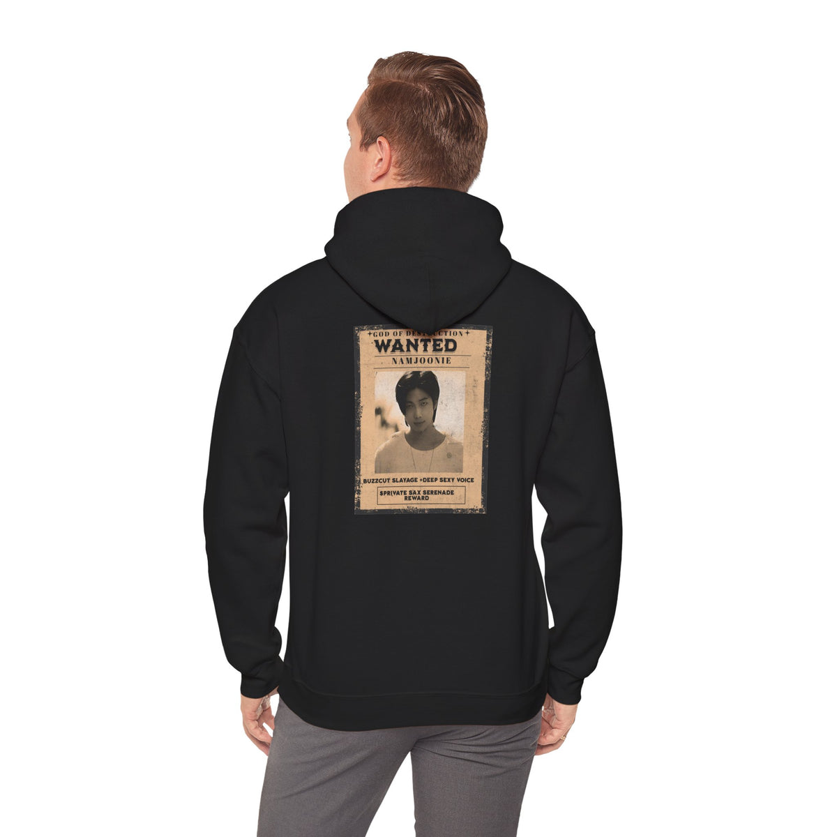 Wanted Namjoon Poster Hoodie — Vintage Photograph Graphic Sweatshirt