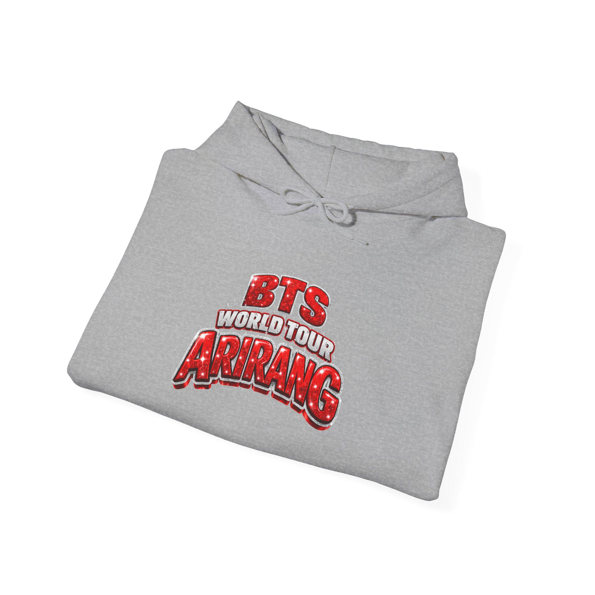 BTS Hoodie — "World Tour ARMY" Retro Red Graphic Pullover