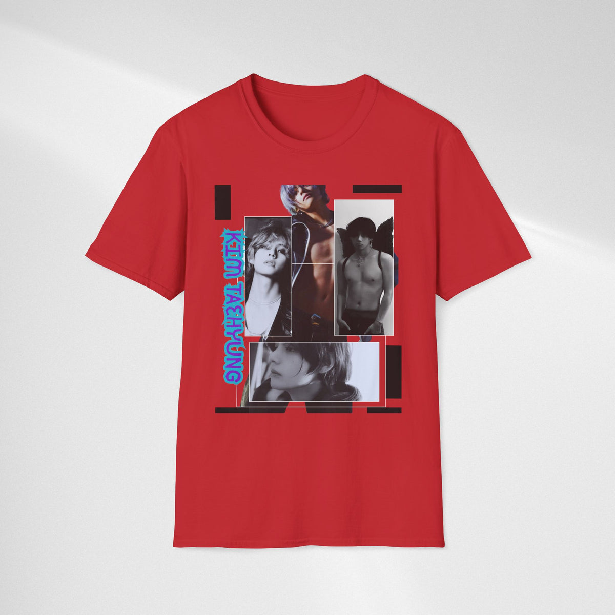 V Photo Collage Tee — Retro K-Pop Inspired Graphic T-Shirt