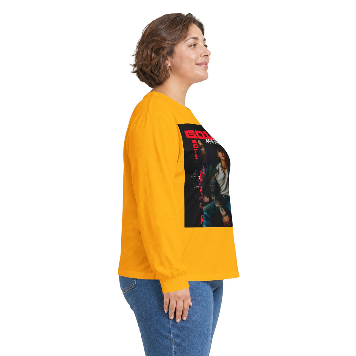 JK Golden Era Long Sleeve Tee — Retro Duo Portrait Graphic