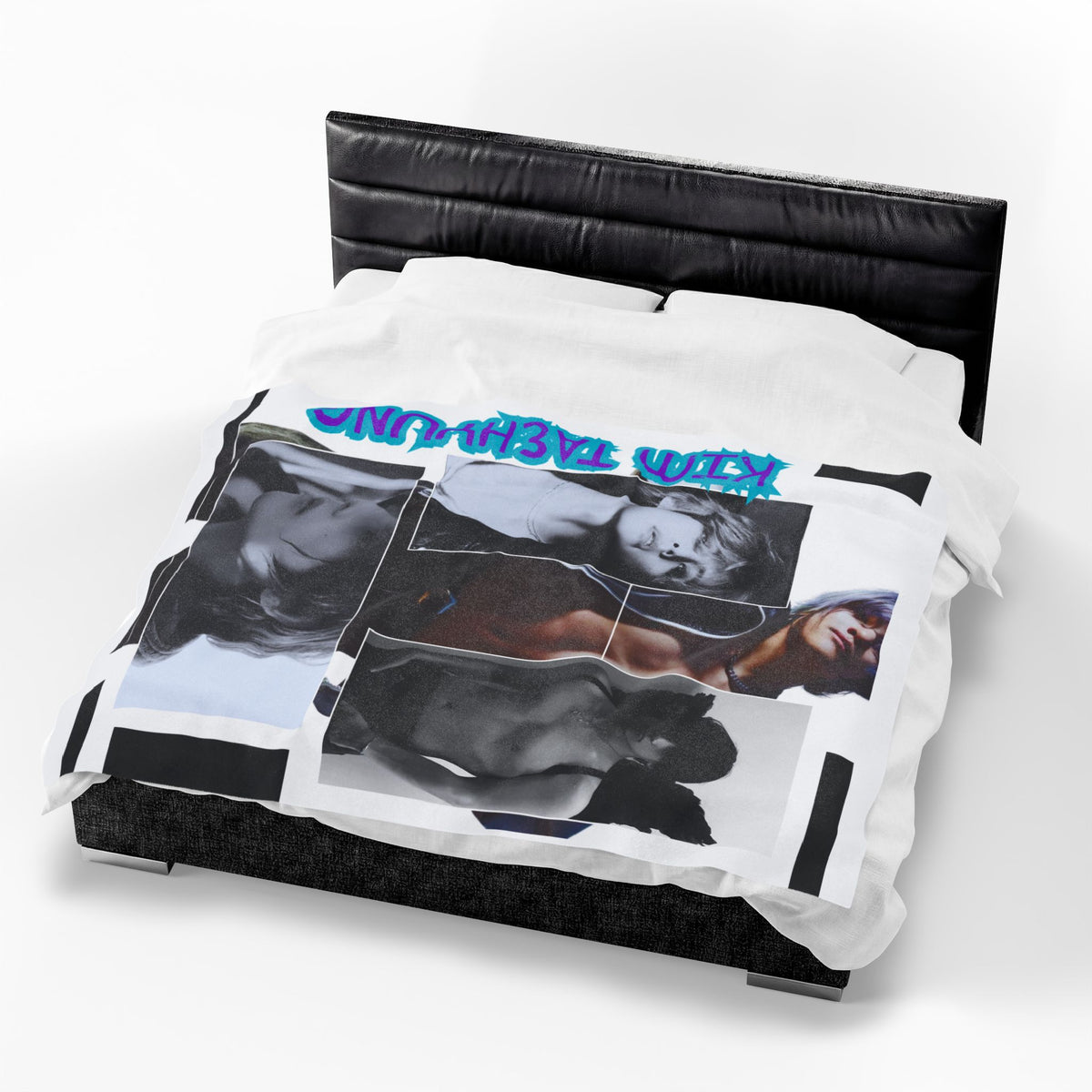 Velveteen Plush Blanket – KIM TAEHYUNG Photo Collage Soft Throw