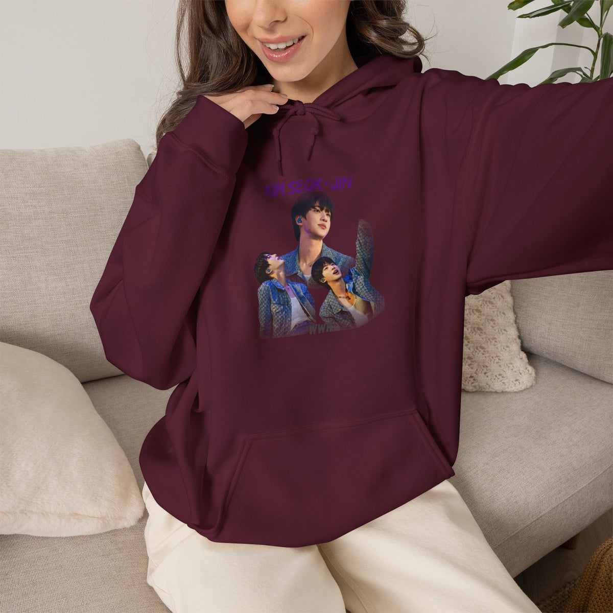 Kim Seok-jin (Jin) Photo Collage Hoodie — K-Pop Idol Fan Sweatshirt