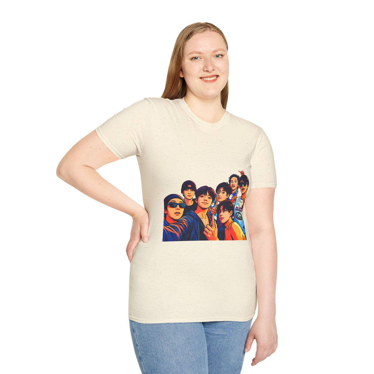 BTS K-Pop Group Photo T-Shirt — Colorful Band Portrait Tee