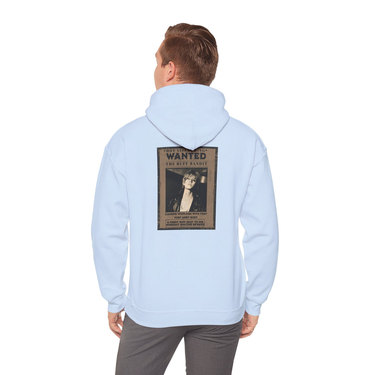 Vintage 'WANTED' Poster Hoodie — Retro V Design