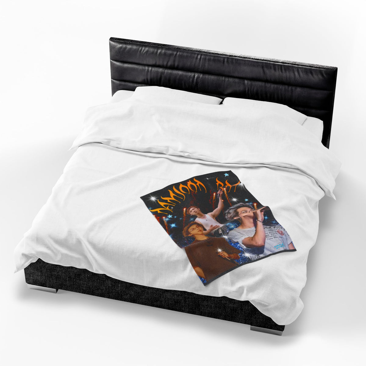 RM Concert Velveteen Plush Blanket — Fan Photo Collage Design
