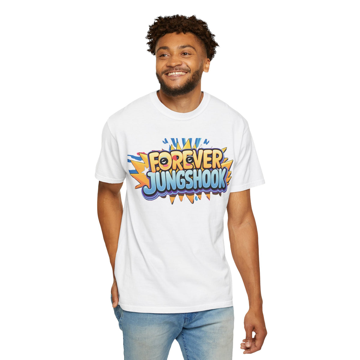 Forever Jungshook T-Shirt — Colorful Fan Graphic Tee
