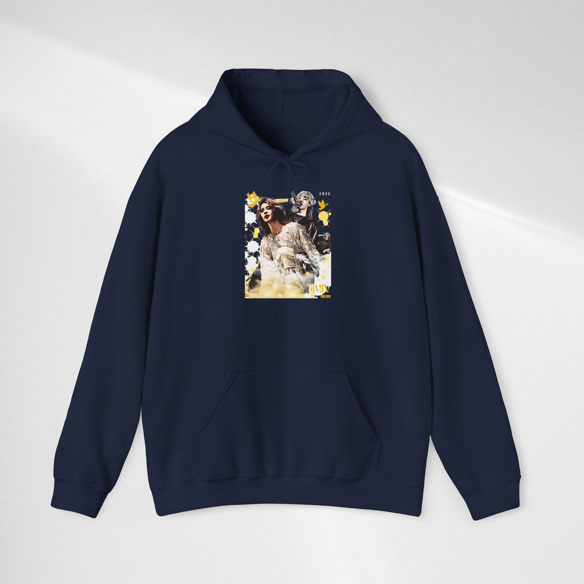Jimin 95 Hoodie — K-Pop Fan Pullover with Photo Collage Front & Graphic Back