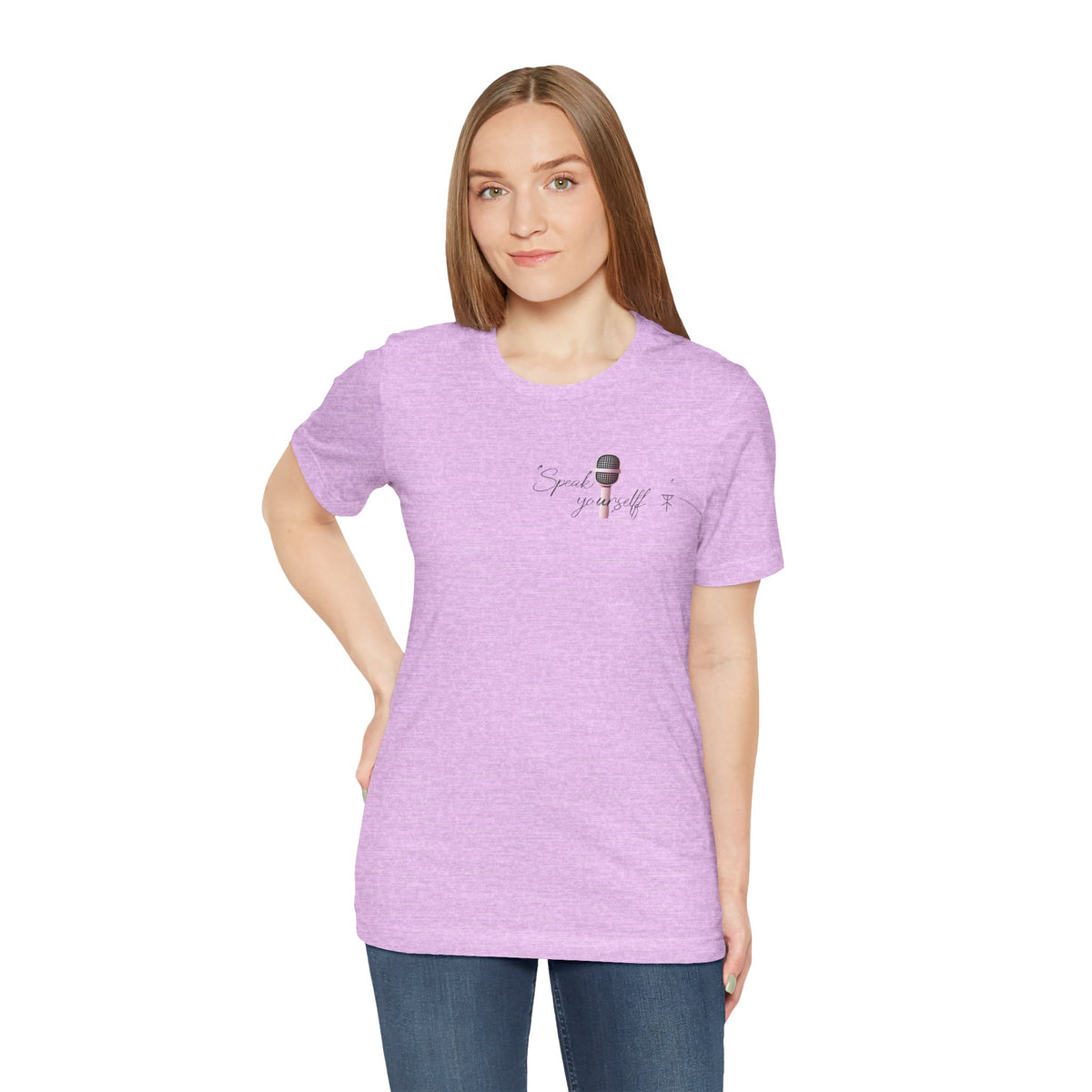 Microphone Graphic Tee — "Speak Your Truth" Short Sleeve T-Shirt