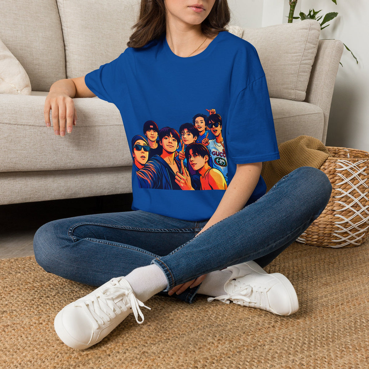 BTS K-Pop Group Photo T-Shirt — Colorful Band Portrait Tee