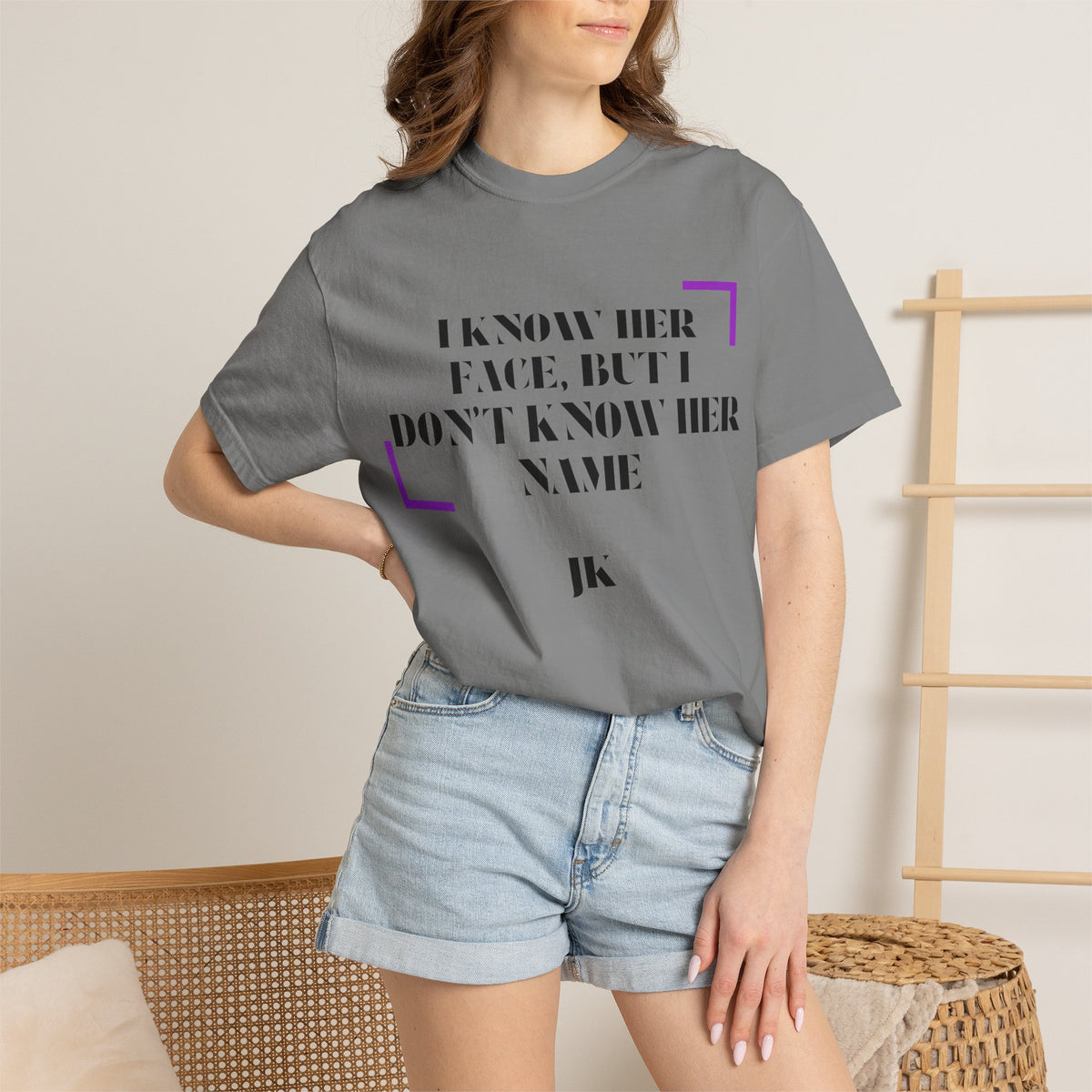 T-Shirt — “I Know Her Face, But I Don’t Know Her Name” Graphic Tee