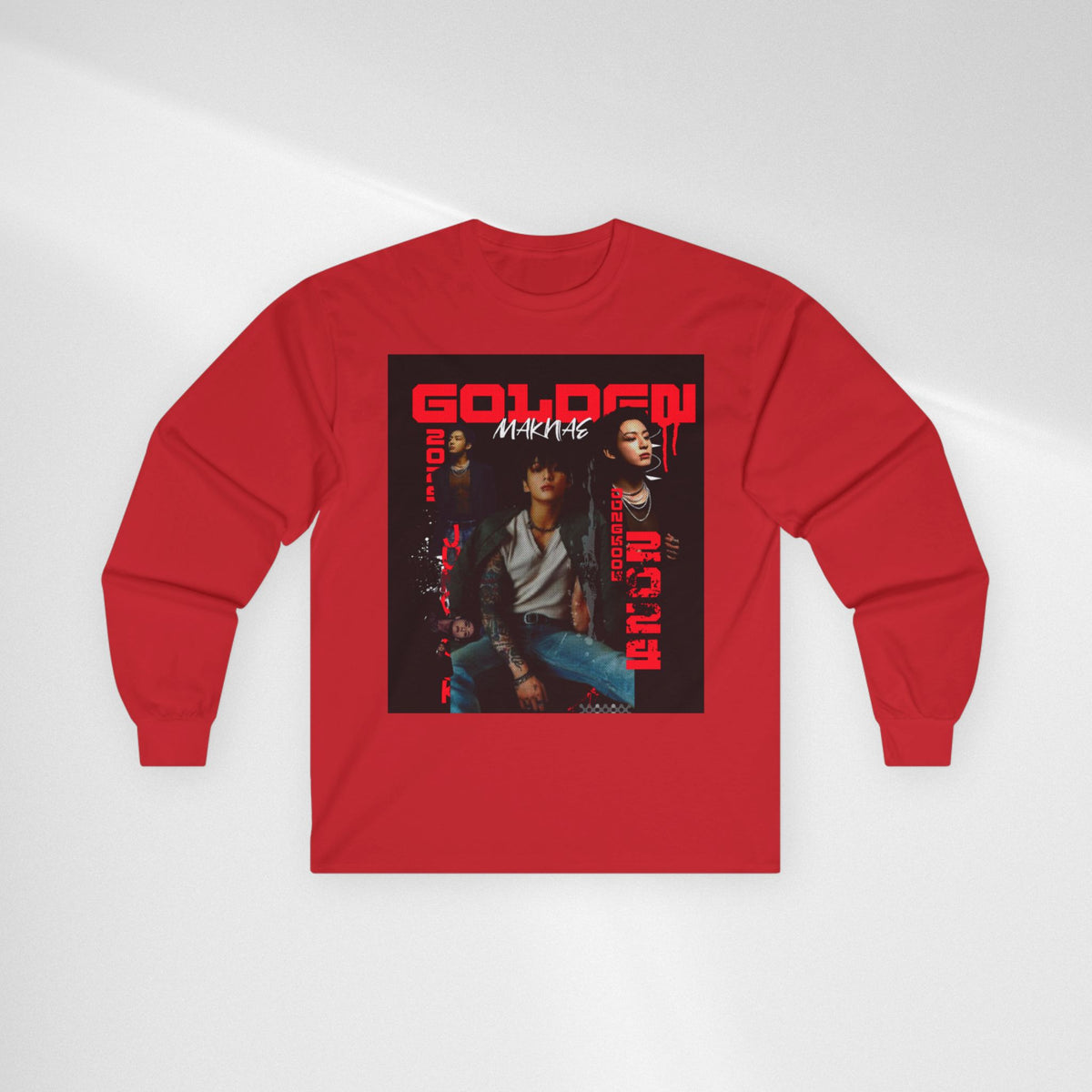 JK Golden Era Long Sleeve Tee — Retro Duo Portrait Graphic