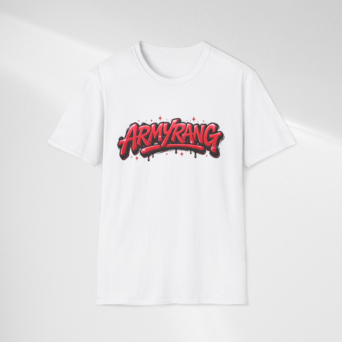 ArmyRang Graphic T-Shirt — Red Graffiti Streetwear Tee