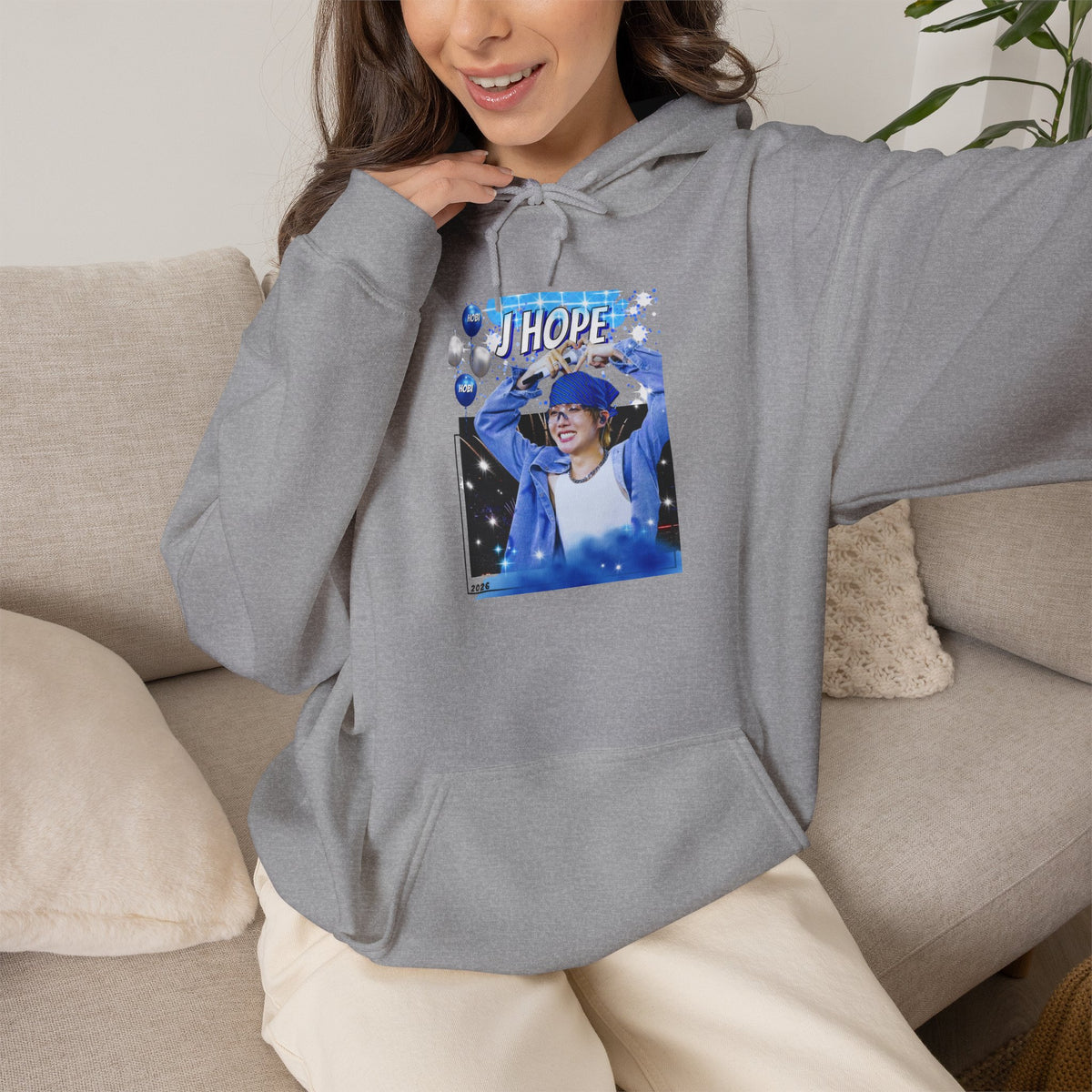 J-Hope 94 Blue Graphic Hoodie