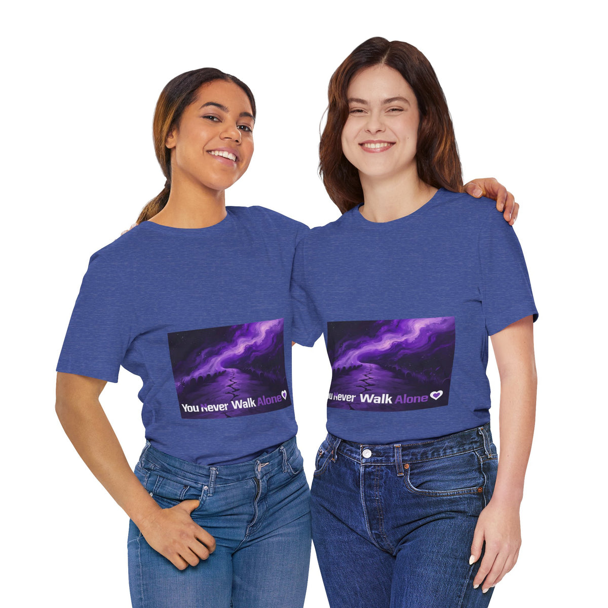 You Never Walk Alone Tee — Purple Nebula Graphic T-Shirt