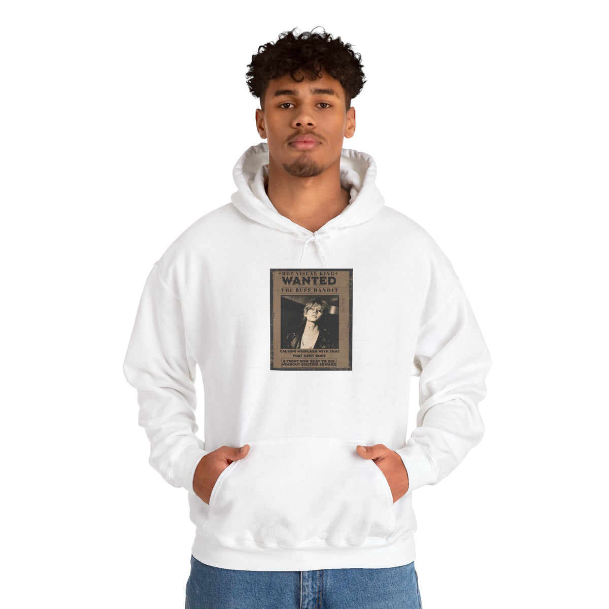 Vintage 'WANTED' Poster Hoodie — Retro V Design