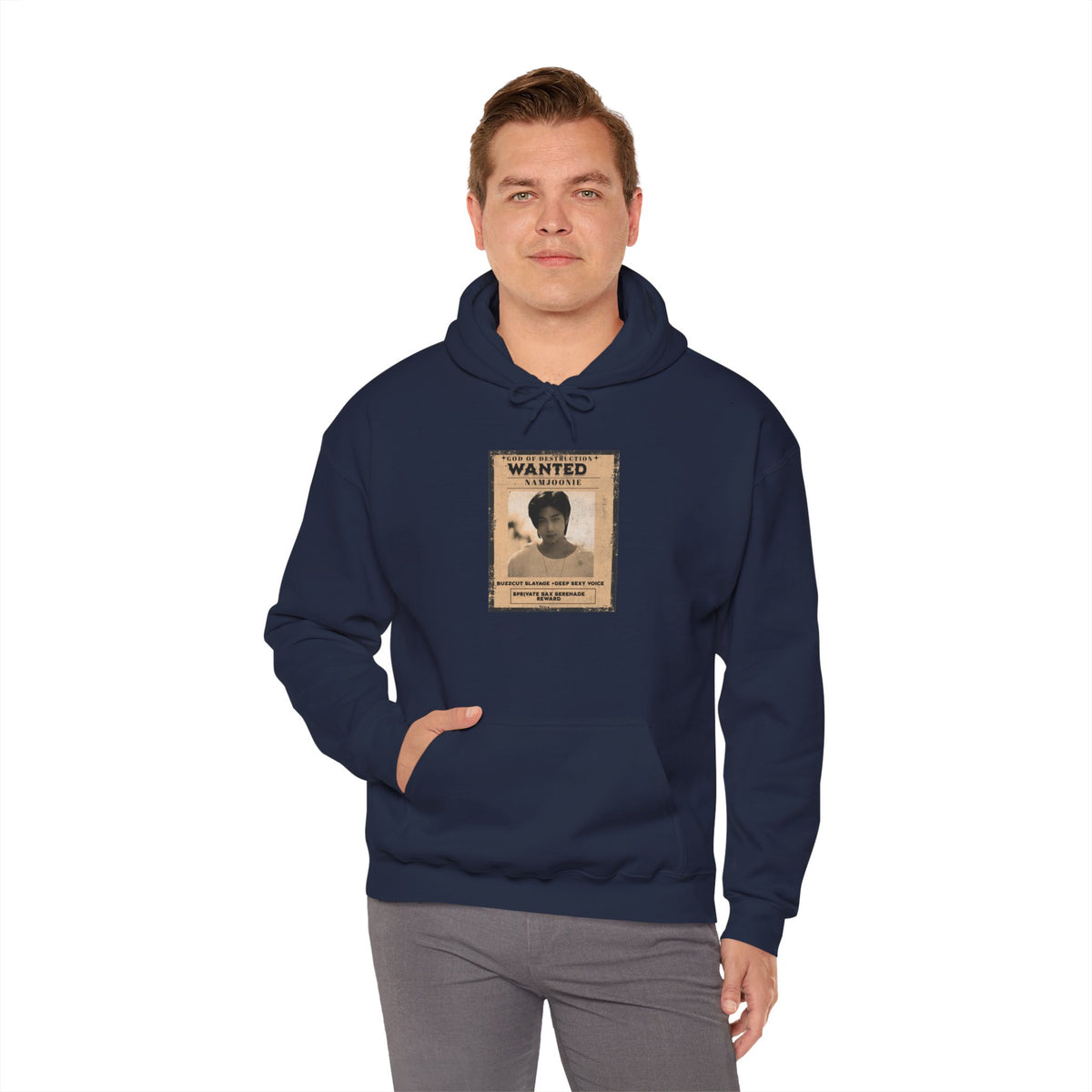 Wanted Namjoon Poster Hoodie — Vintage Photograph Graphic Sweatshirt