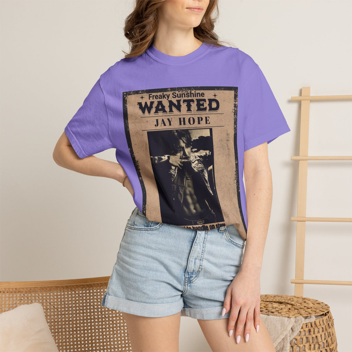 Wanted Poster Graphic T-Shirt — "Freaky Sunshine: Jay Hope" Vintage Style