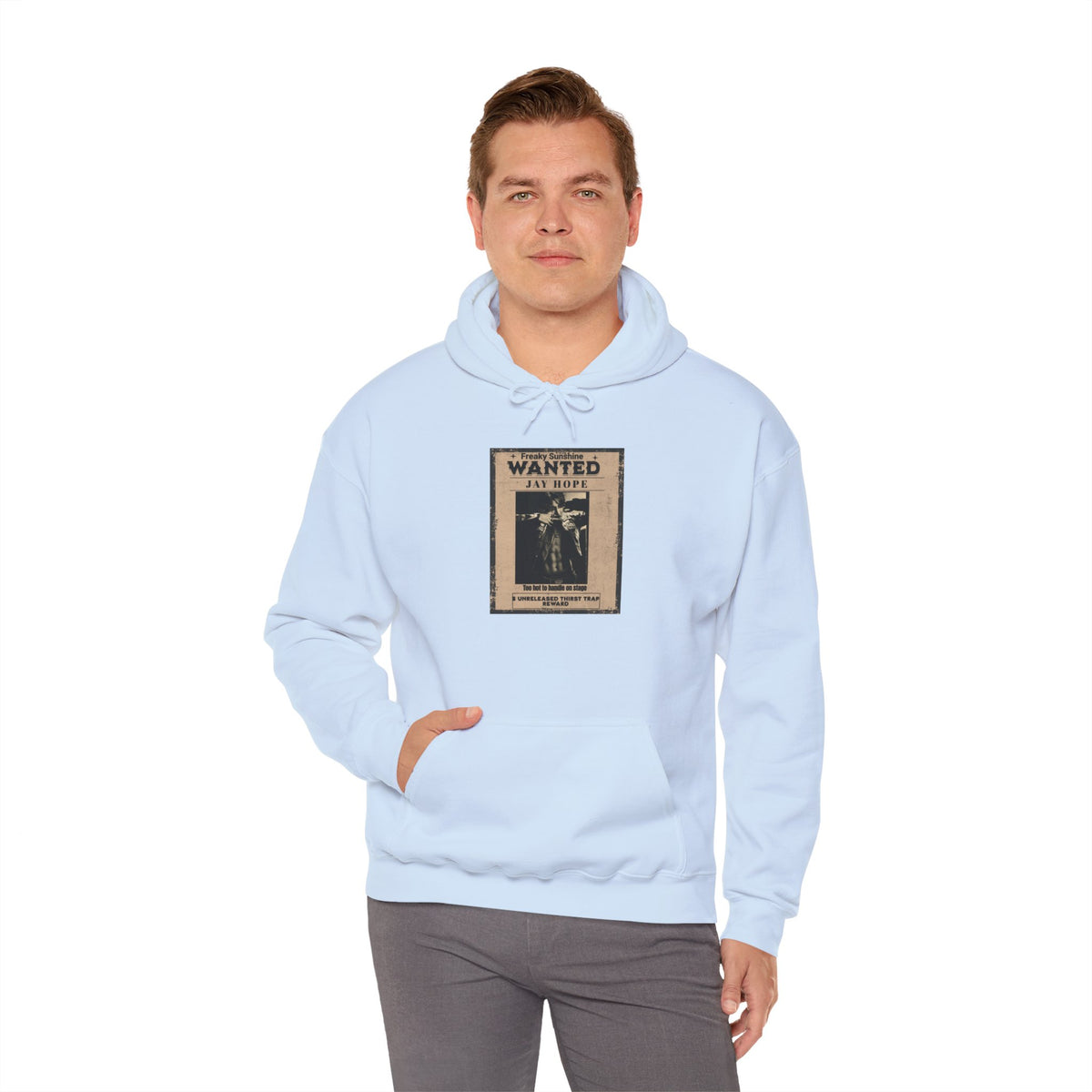 Wanted Poster Hoodie - Vintage 'WANTED: Jay Hope' Graphic Sweatshirt