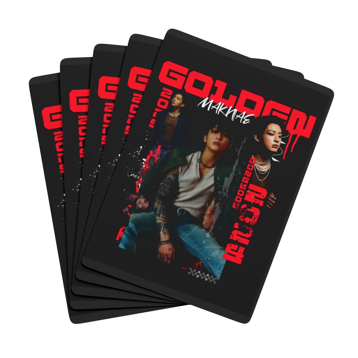 Golden Maknae Poker Playing Cards — Jungkook Inspired Card Deck