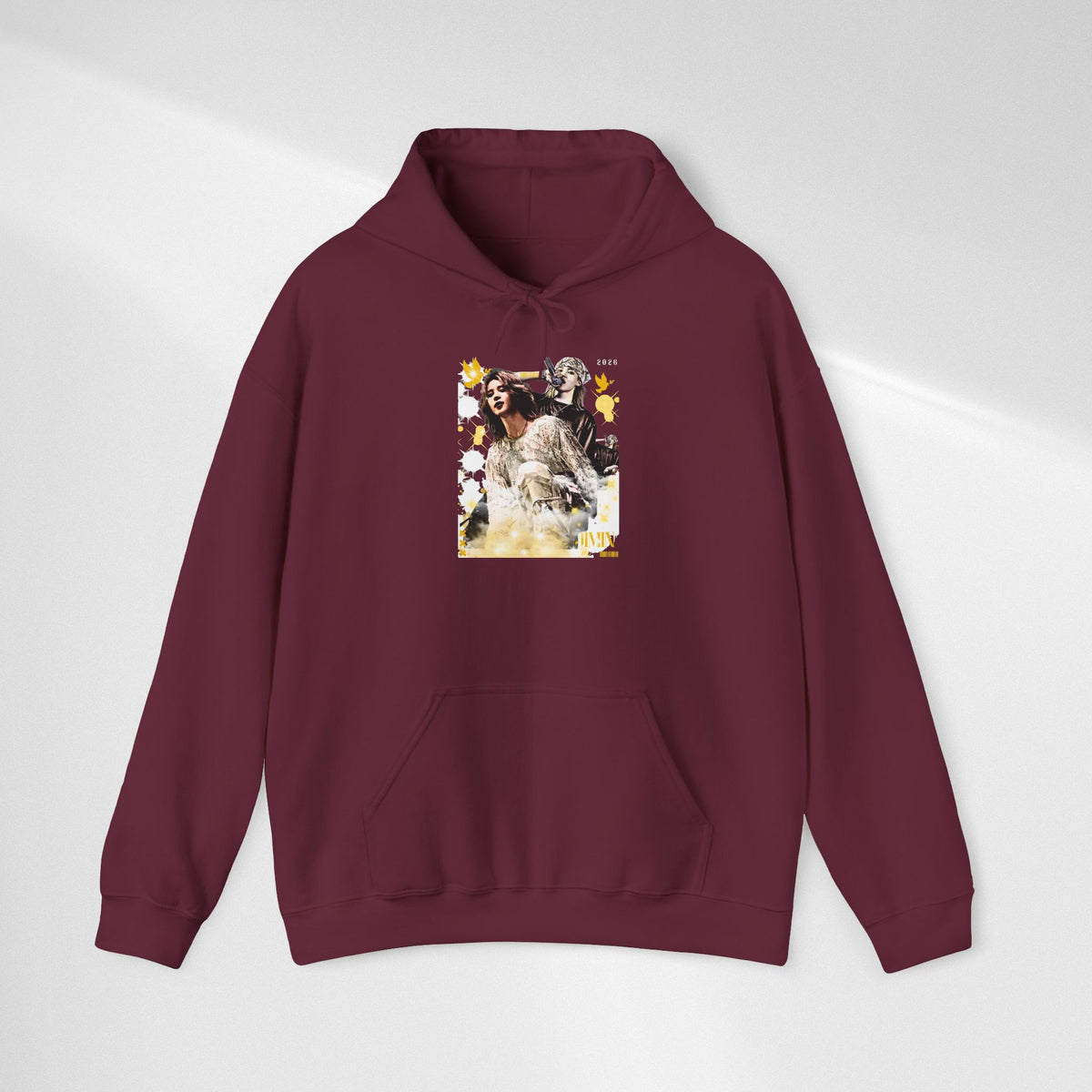 Jimin 95 Hoodie — K-Pop Fan Pullover with Photo Collage Front & Graphic Back