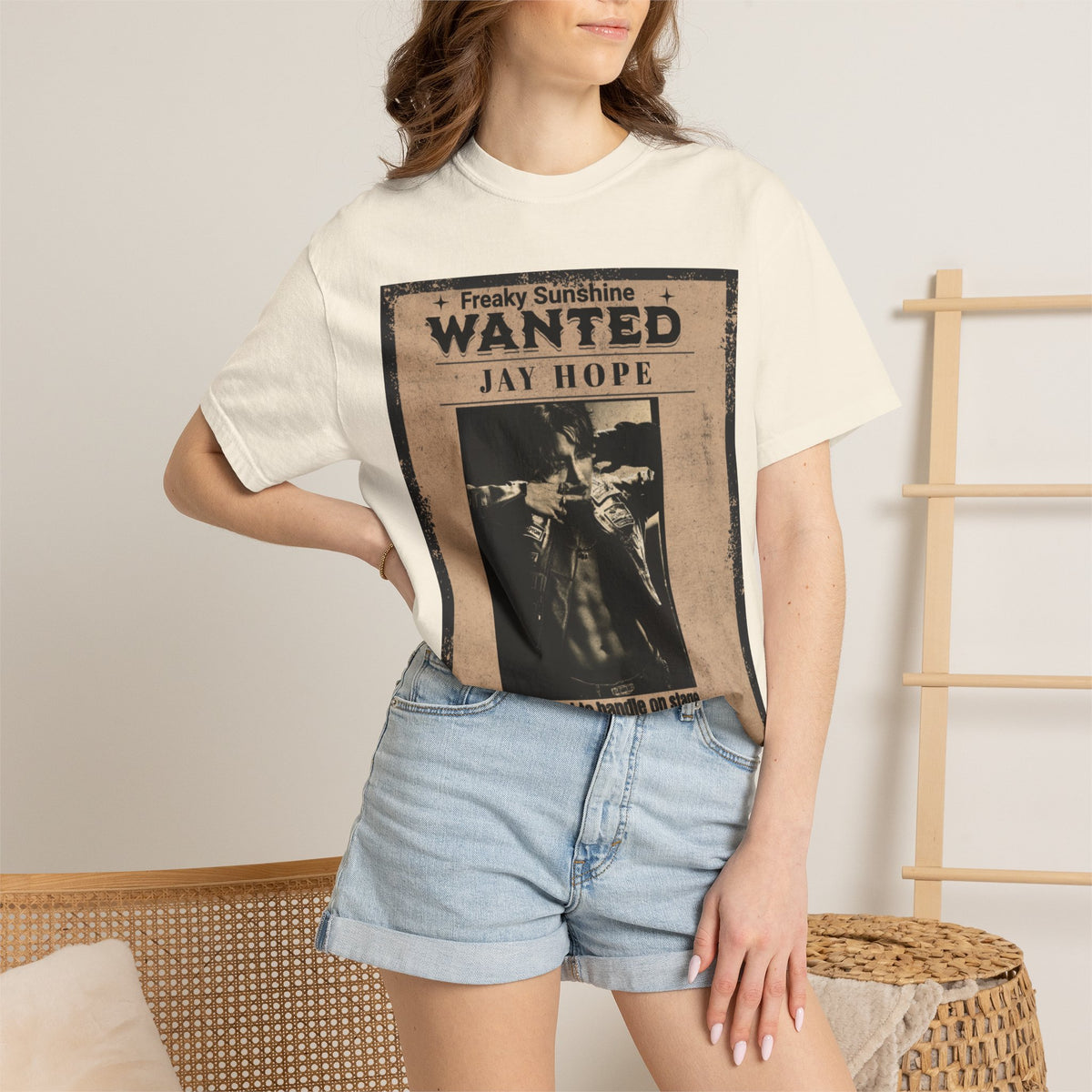 Wanted Poster Graphic T-Shirt — "Freaky Sunshine: Jay Hope" Vintage Style