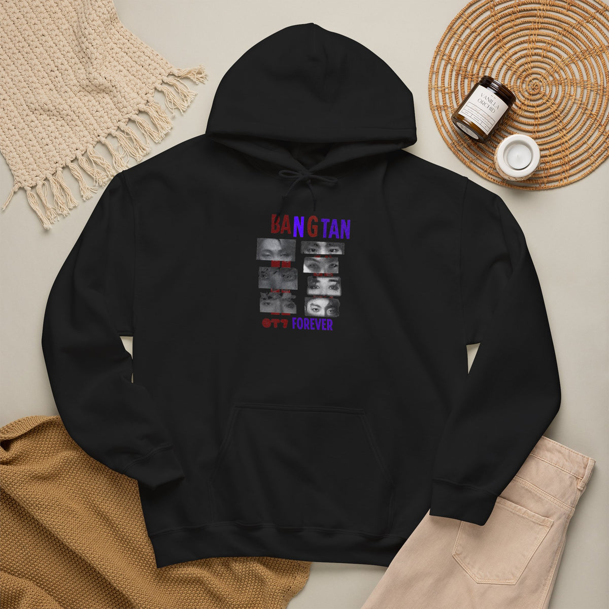 Bangtan Photocollage Hoodie — BTS Eyes Forever Fan Sweatshirt