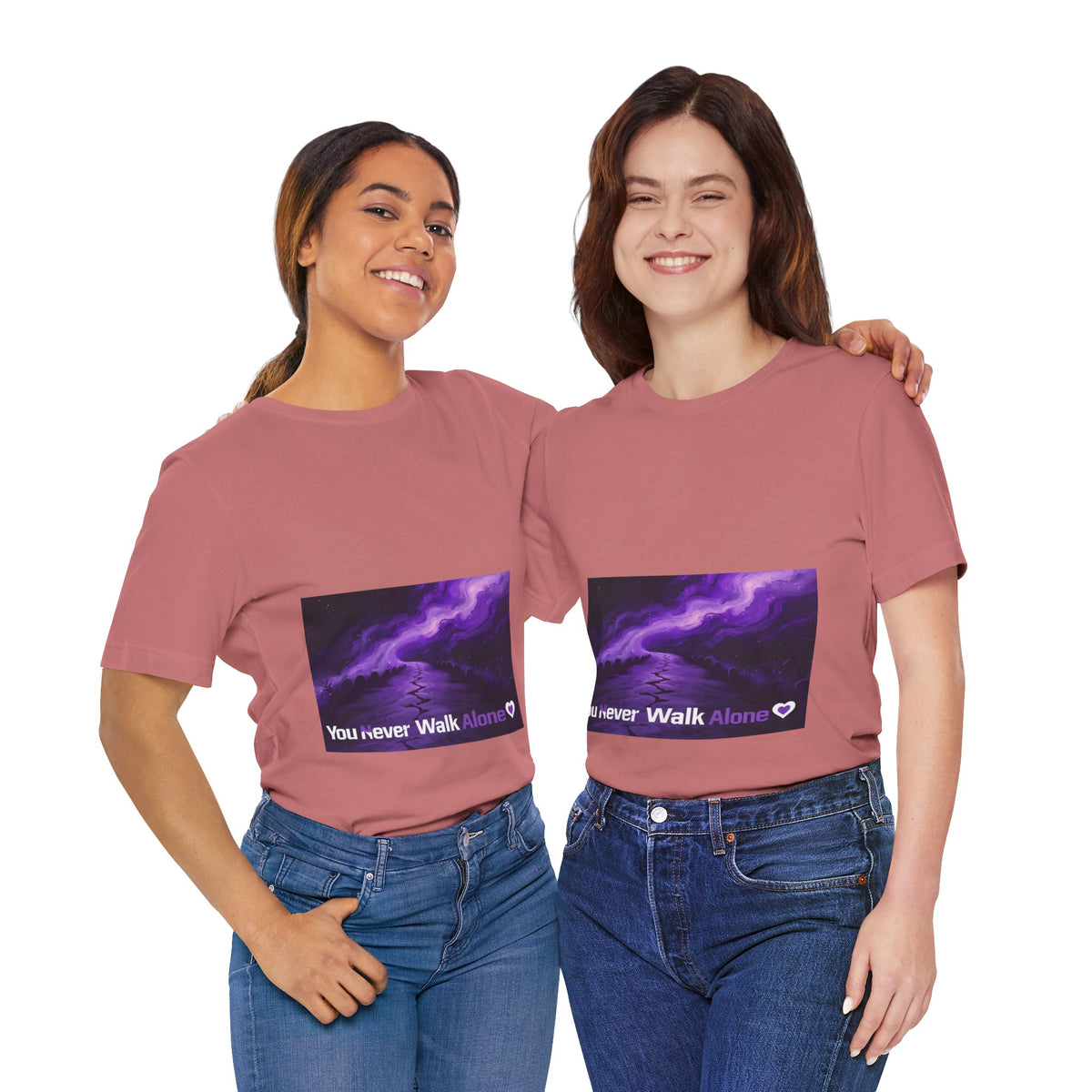 You Never Walk Alone Tee — Purple Nebula Graphic T-Shirt
