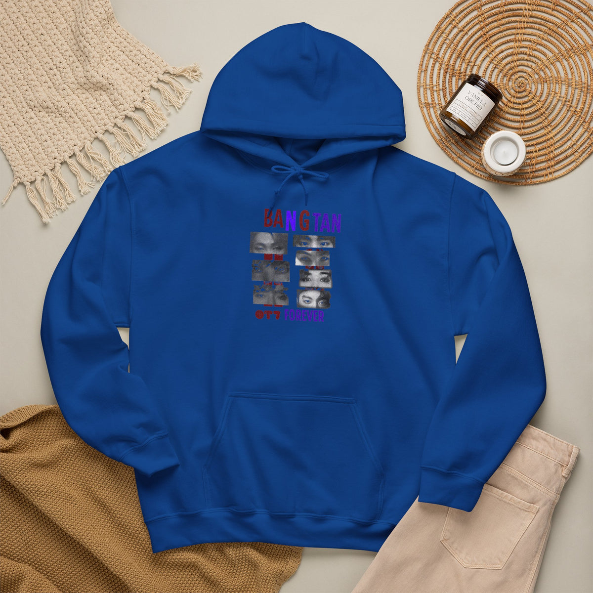 Bangtan Photocollage Hoodie — BTS Eyes Forever Fan Sweatshirt